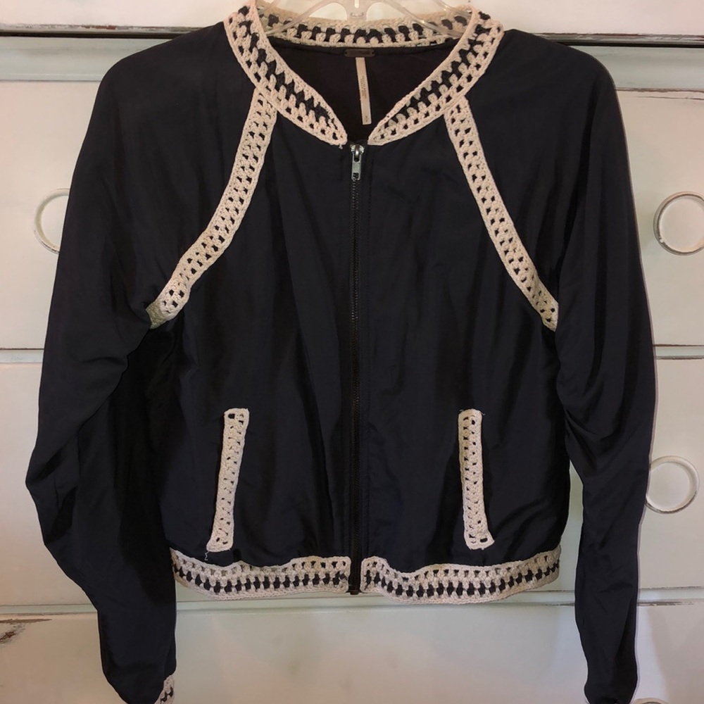 Free People cropped bomber jacket